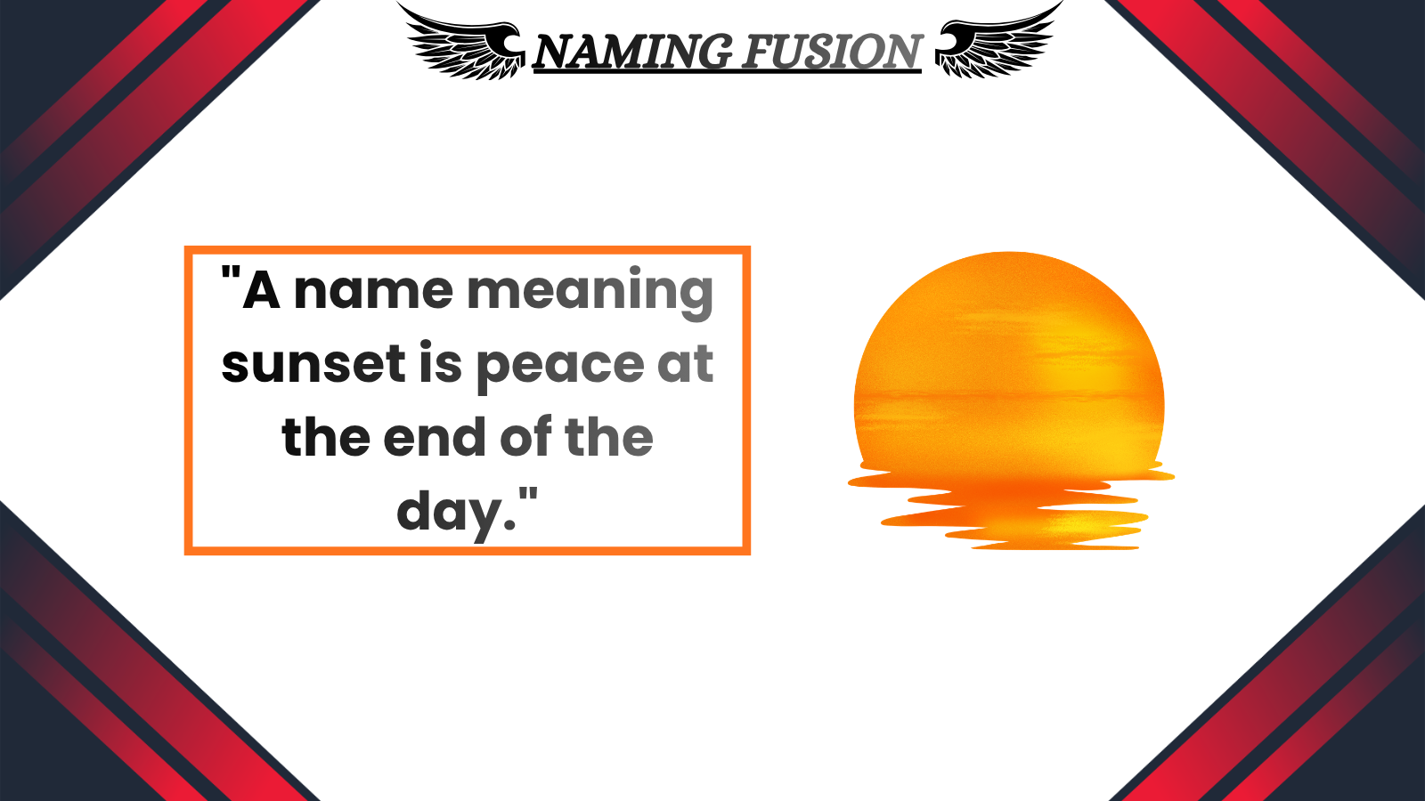 Names That Mean Sunset